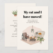 Mijn kat en ik verhuisden Adreswijziging Verhuizen (Voorkant / Achterkant)