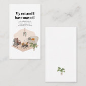 Mijn kat en ik verhuisden Adreswijziging Verhuizen Visitekaartje (Voorkant / Achterkant)