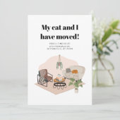 Mijn Kat en ik verplaatsen Wijziging Adres verplaa Aankondiging (Staand voorkant)