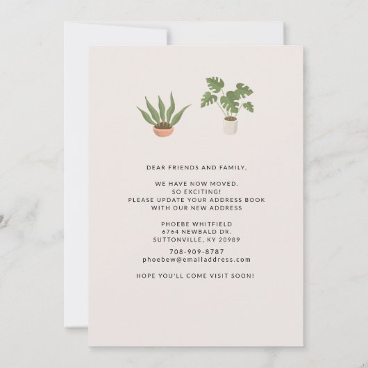 Mijn Kat en ik verplaatsen Wijziging Adres verplaa Aankondiging (Achterkant)