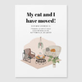 Mijn Kat en ik verplaatsen Wijziging Adres verplaa Magnetische Uitnodiging (Voorkant)
