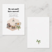 Mijn Kat en ik verplaatsen Wijziging Adres verplaa Visitekaartje (Voorkant / Achterkant)