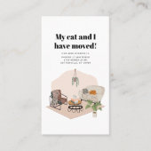 Mijn Kat en ik verplaatsen Wijziging Adres verplaa Visitekaartje (Voorkant)