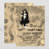 Mijn kat en ik zijn verhuisd aankondiging (Voorkant / Achterkant)