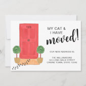 Mijn kat en ik zijn verhuisd aankondiging (Voorkant)