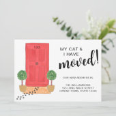 Mijn kat en ik zijn verhuisd aankondiging (Staand voorkant)