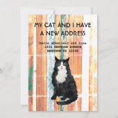 Mijn kat en ik zijn verhuisd Aankondiging (Voorkant)