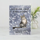 Mijn kat en ik zijn verhuisd Aankondiging (Staand voorkant)