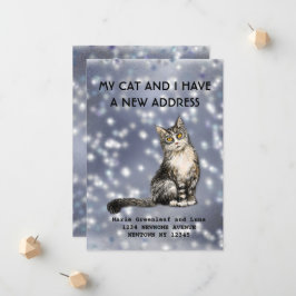 Mijn kat en ik zijn verhuisd Aankondiging