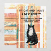 Mijn kat en ik zijn verhuisd Aankondiging (Voorkant / Achterkant)