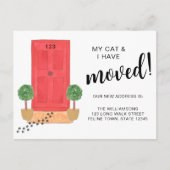 Mijn kat en ik zijn verhuisd aankondigingskaart (Voorkant)