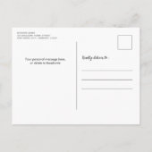 Mijn kat en ik zijn verhuisd naar Red Door Moving Aankondigingskaart (Achterkant)