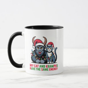 Mijn kat en Krampus hebben dezelfde energie Leuk Mok