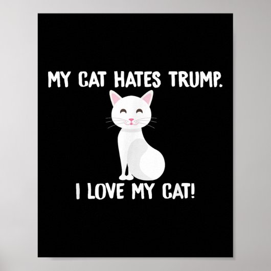 Mijn kat haat Trump grappige anti-Trump Poster (Voorkant)