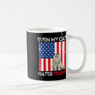 Mijn kat haat Trump tegen Trump American Flag Ret Koffiemok