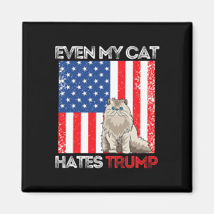 Mijn kat haat Trump tegen Trump American Flag Ret Magneet