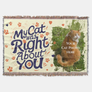 Mijn kat had gelijk over jou – Kattenliefhebber Deken