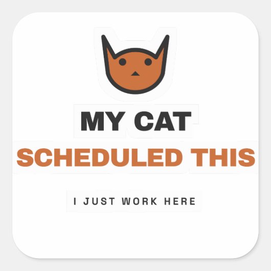 Mijn kat heeft deze grappige kat sticker gepland (Voorkant)