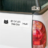 Mijn kat heeft je vis gegeten bumpersticker (Op Truck)