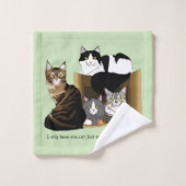 Mijn kat heeft katten bad handdoek (Wasdoekje)