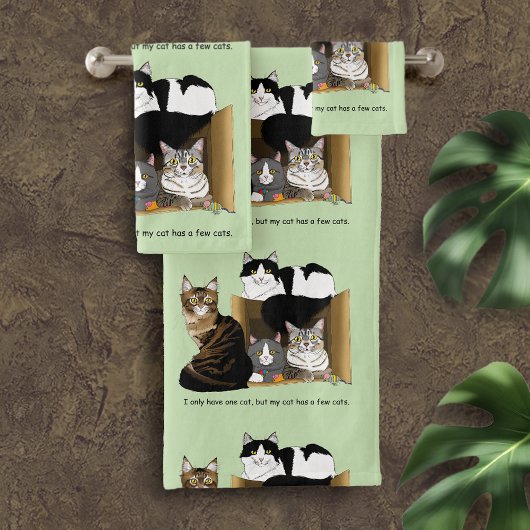 Mijn kat heeft katten bad handdoek