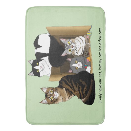 Mijn kat heeft katten badmat (Voorkant Verticaal)