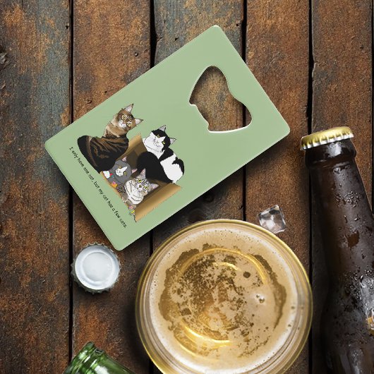 Mijn kat heeft katten creditkaart flessenopener