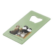 Mijn kat heeft katten creditkaart flessenopener (Voorkant Gekanteld)