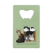Mijn kat heeft katten creditkaart flessenopener (Achterkant)