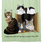 Mijn kat heeft katten douchegordijn (Voorkant)