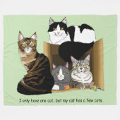 Mijn kat heeft katten fleece deken (Voorkant (Horizontaal))
