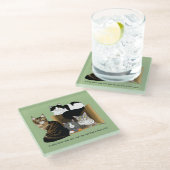 Mijn kat heeft katten glazen onderzetter (Schuin)