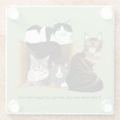 Mijn kat heeft katten glazen onderzetter (Achterkant)