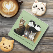 Mijn kat heeft katten glazen onderzetter