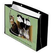 Mijn kat heeft katten groot cadeauzakje (Voorkant Gekanteld)
