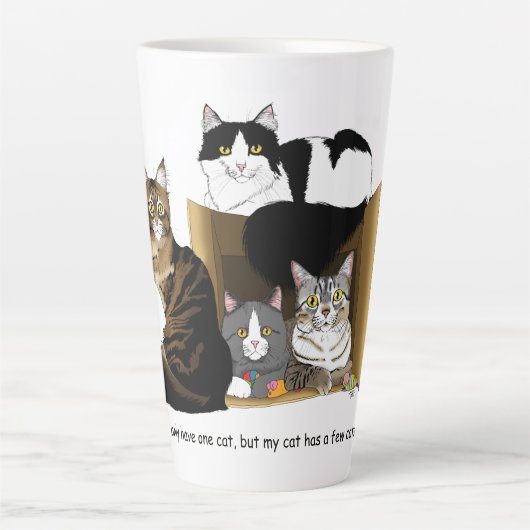 Mijn kat heeft katten latte mok (Voorkant)