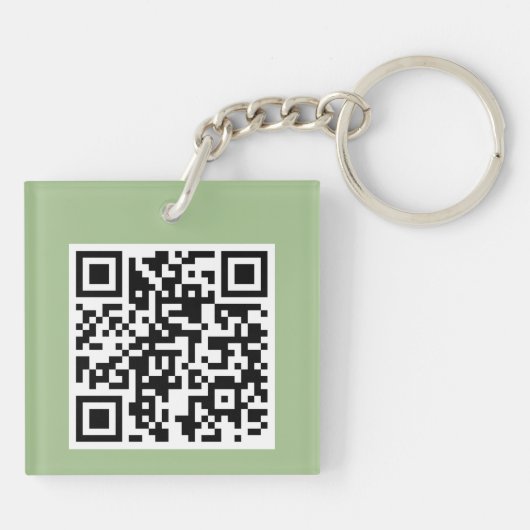 Mijn kat heeft Katten QR code Sleutelhanger (Achterkant)
