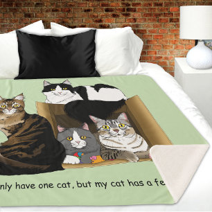 Mijn kat heeft katten sherpa deken