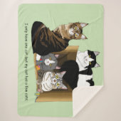 Mijn kat heeft katten sherpa deken (Voorkant)
