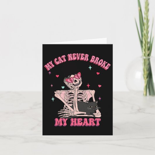 Mijn kat heeft mijn hart nooit gebroken Funny Anti Kaart (Voorkant)