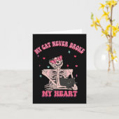 Mijn kat heeft mijn hart nooit gebroken Funny Anti Kaart (Gele Bloem)