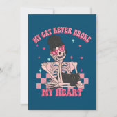 Mijn kat heeft mijn hart nooit gebroken met Valent Feestdagenkaart (Voorkant)