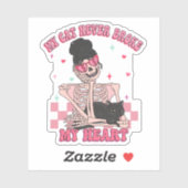 Mijn kat heeft mijn hart nooit Valentijns gemaakt Sticker (Vel)