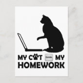 Mijn kat heeft mijn huiswerk verwijderd briefkaart (Voorkant)