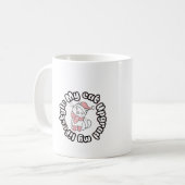 Mijn kat heeft mijn levensstijl verbeterd – Cute k Koffiemok (Voorkant links)
