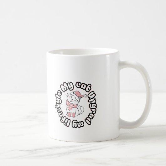 Mijn kat heeft mijn levensstijl verbeterd – Cute k Koffiemok (Rechts)