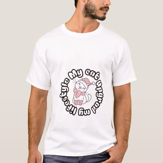 Mijn kat heeft mijn levensstijl verbeterd – Cute k T-shirt (Voorkant)