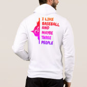Mijn kat houdt van honkbal hoodie (Achterkant)