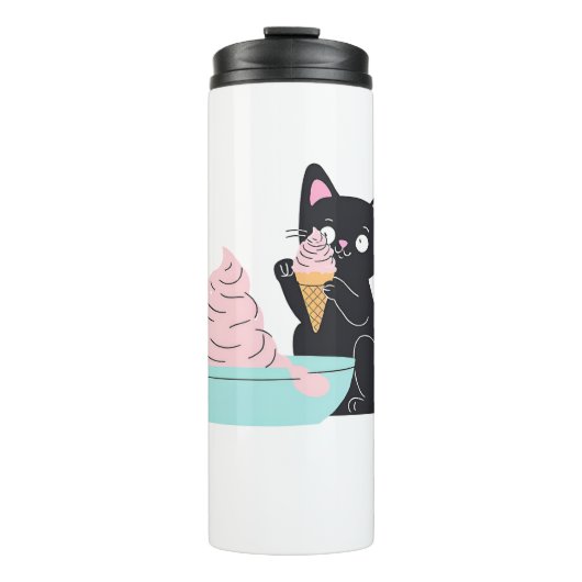 Mijn kat houdt van ijs thermosbeker (Voorkant)