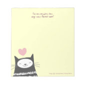 Mijn kat houdt van mij Happy Kitty Cat Lover Notit Notitieblok (Voorkant)